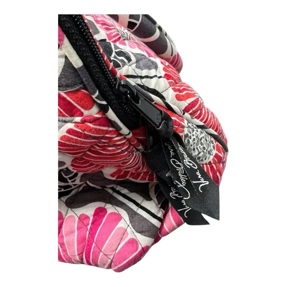 Vera Bradley Cherry Blossoms Red Pink Gray Floral Turn Lock Wristlet & Tote - Picture 11 of 14